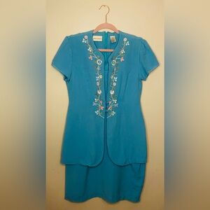 Rare Vintage Linen Blend Jaclyn Smith Suit Dress